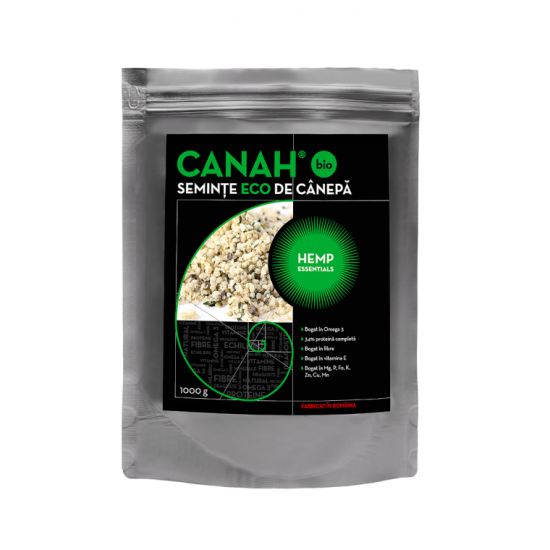 Semințe decorticate de cânepă ECO, 1000 g, Canah