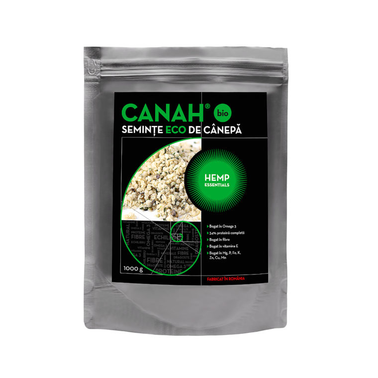 Seminte decorticate de canepa Bio, 1000 g, Canah