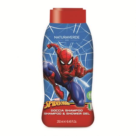 Sampon si gel de dus cu ovaz Spiderman, 250 ml - Naturaverde