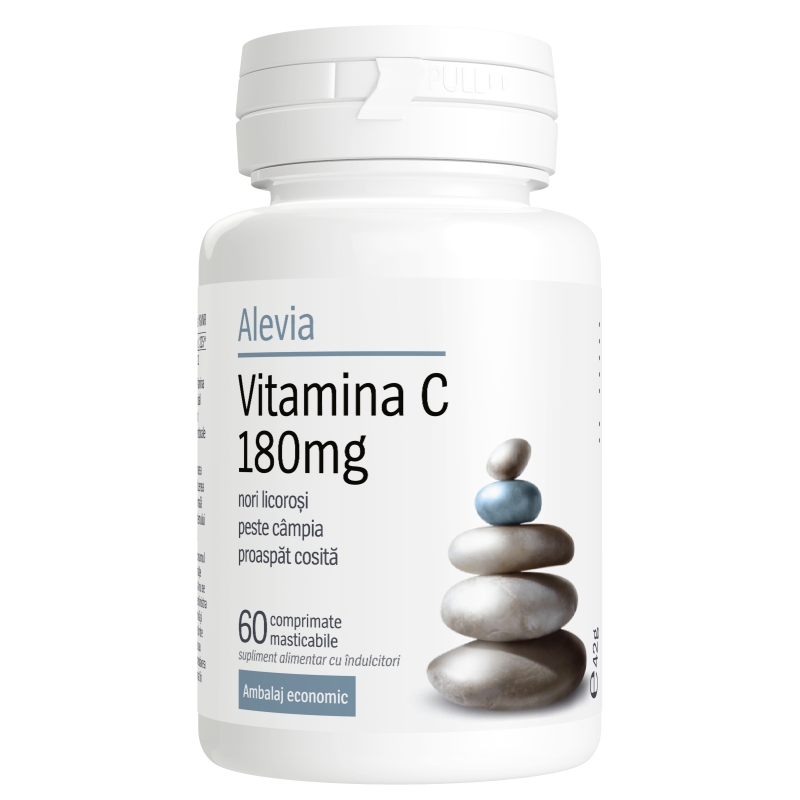 Vitamina C, 180 mg, 60 comprimate masticabile, Alevia
