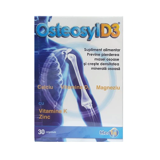 Osteosyl D3 cu vitamina K si zinc, 30 comprimate, MedEq