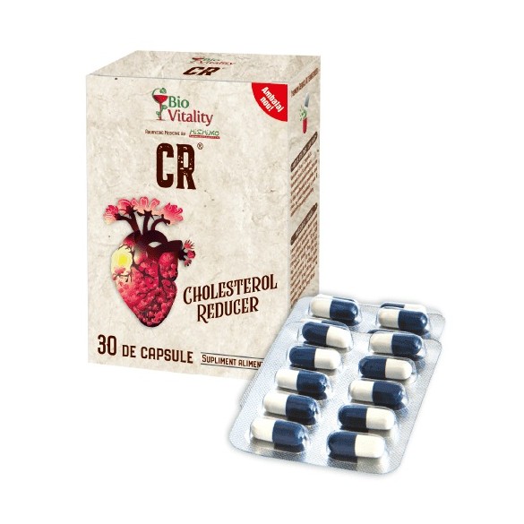 CR normalizeaza trigliceridele si colesterolul, 30 capsule, Bio Vitality