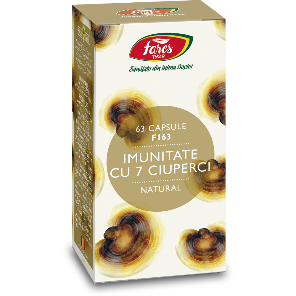 Imunitate cu 7 ciuperci,  F163, 63 capsule, Fares