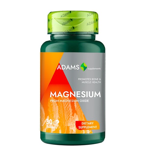 Magneziu 375mg, 30 tablete, Adams Vision