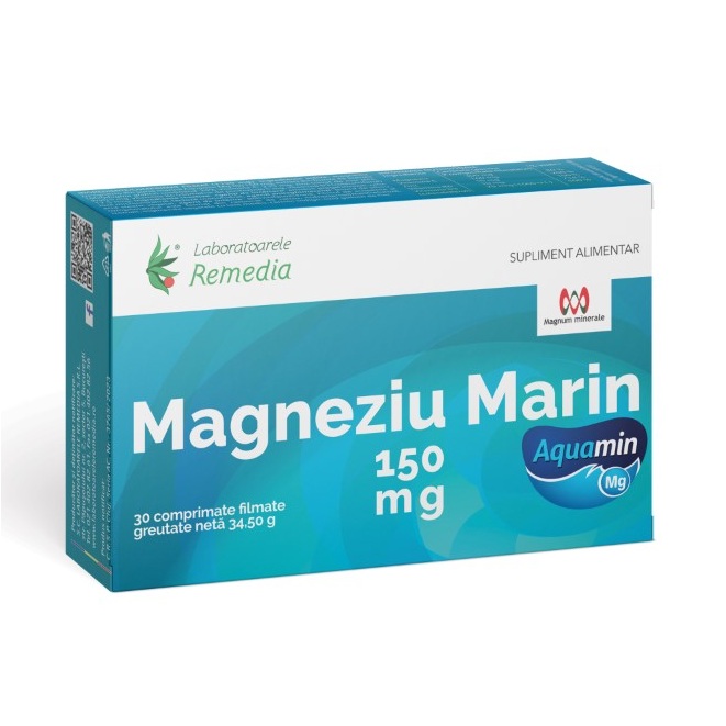 Magneziu Marin 150 mg, 30 comprimate, Remedia