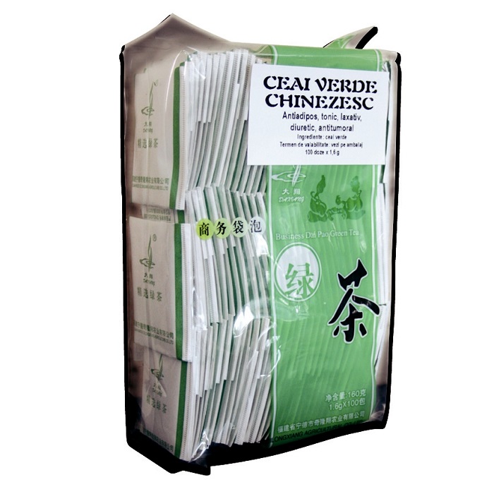 Ceai verde chinezesc, 100 plicuri, Naturalia Diet