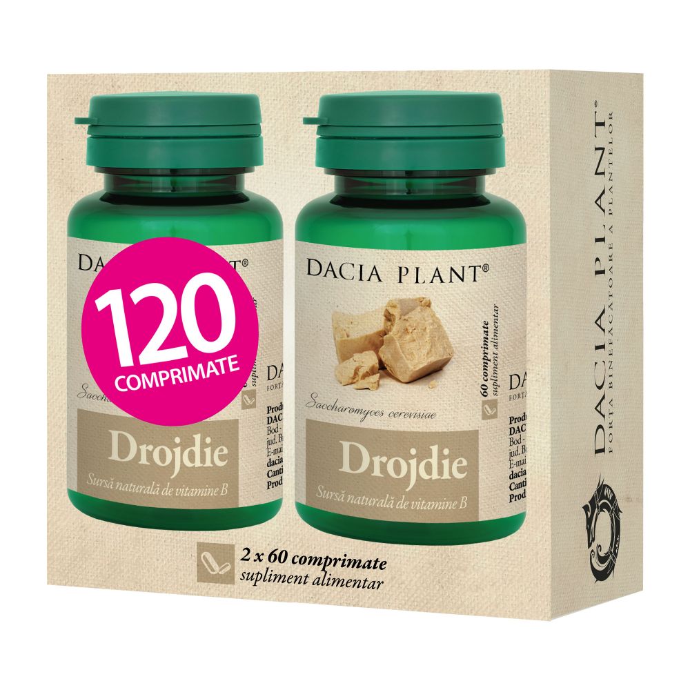 Drojdie, 120 comprimate, Dacia Plant 