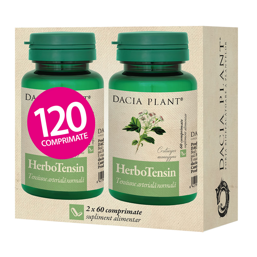 HerboTensin (Reglator al Tensiunii), 120 comprimate, Dacia Plant
