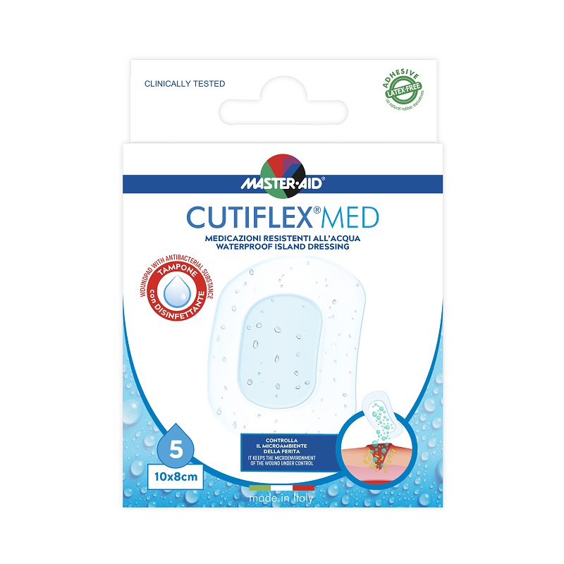Pansament Cutiflex Med Master-Aid, 10 x 8 cm, 5 bucati, Pietrasanta Pharma