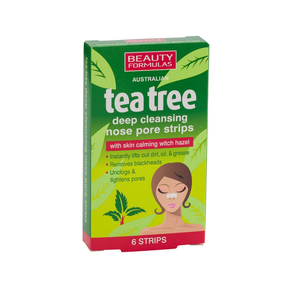 Benzi pentru curatarea porilor de pe nas cu arbore de ceai, 6 bucati, Beauty Formulas