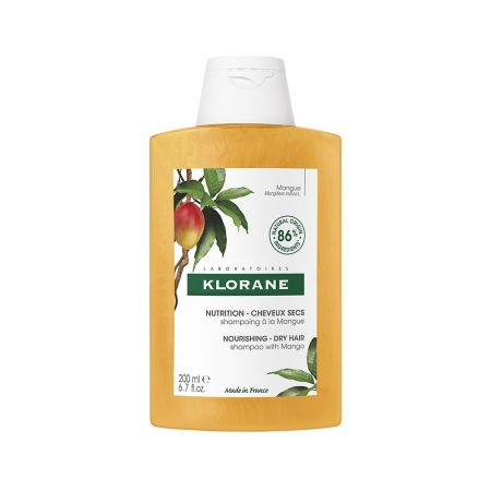 Șampon hrănitor cu unt de mango pentru păr uscat, 200 ml, Klorane