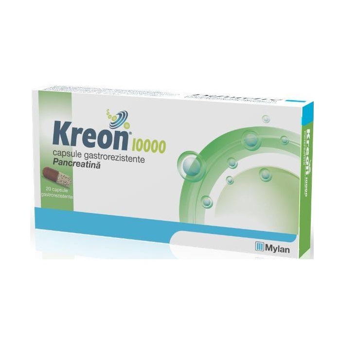 Kreon, 10000, 20 capsule gastrorezistente, Mylan Healthcare