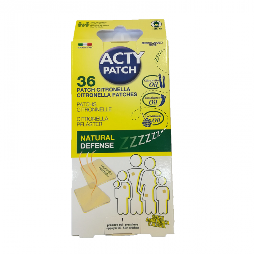 Plasturi aromatici cu citronela ActyPatch, 36 bucati, Pharmadoct
