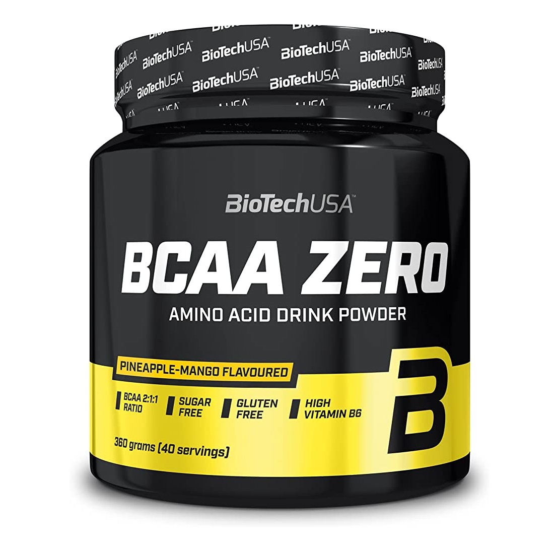 BCAA Zero Pineapple - Mango fara gluten, 360 g, Biotech USA