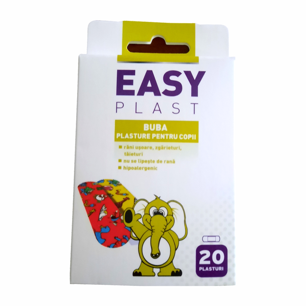 Plasturi pentru copii Buba, 20 bucati, Easy Plast