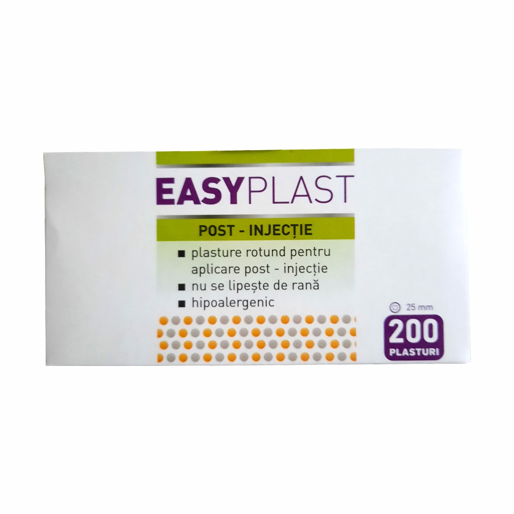 Plasturi rotunzi post injectie, 100 bucati, Easy Plast