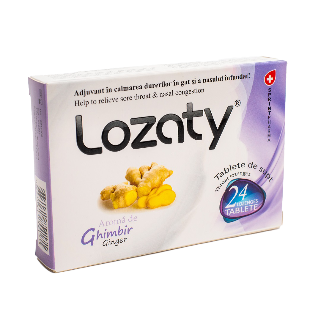 Lozaty ghimbir, 24 tablete, Meksmar