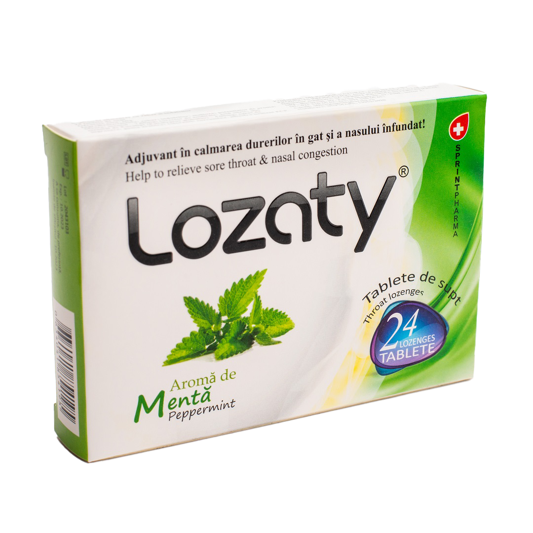 Lozaty menta, 24 tablete, Meksmar