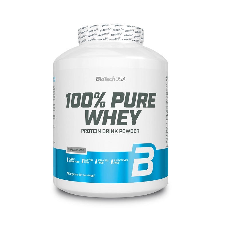 Pudra proteica 100% Pure Whey Unflavoured, 2270 g, BioTech USA