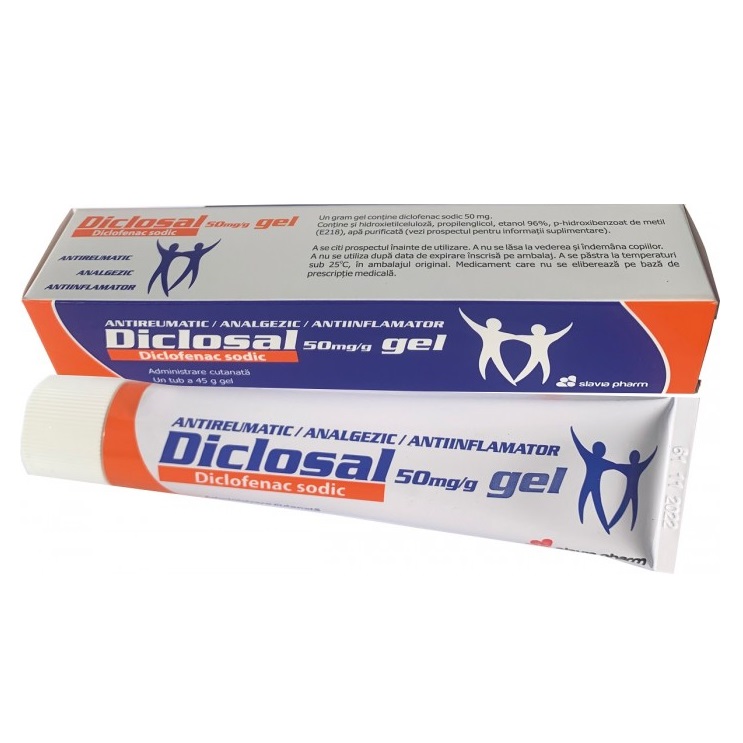 Diclosal gel, 50 mg/g, 45 g, Slavia Pharm