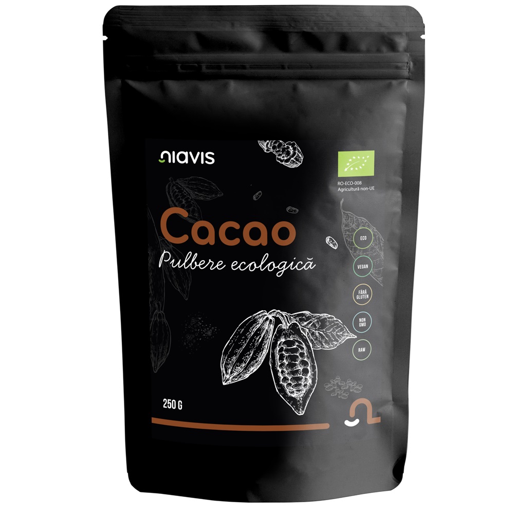 Pulbere de cacao Bio, 250 g, Niavis