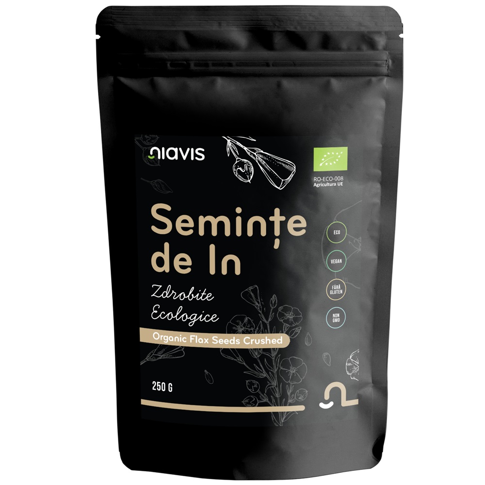 Seminte de in Bio zdrobite, 250 g, Niavis
