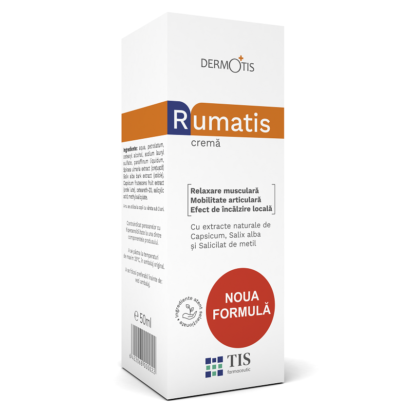RumaTis crema relaxanta Dermotis, 50 ml, Tis Farmaceutic