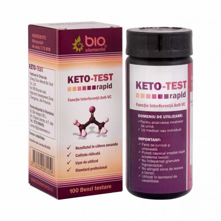Keto-Test, 100 benzi, Bio Elemente