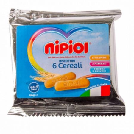 Biscuiti cu 6 cereale, 66g, Nipiol : Farmacia Tei online