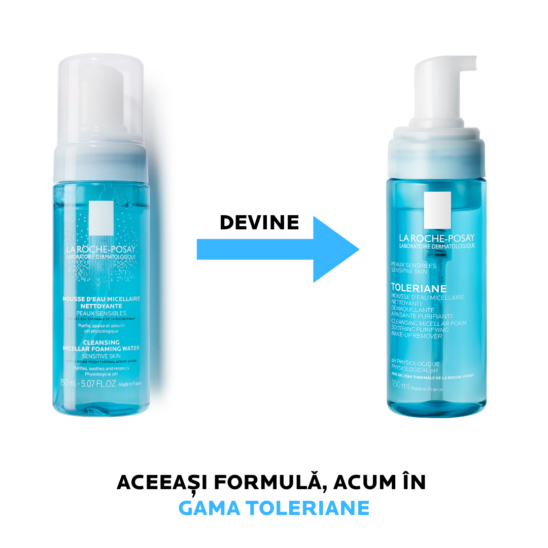 Spuma de apa micelara pentru piele sensibila, 150 ml, La Roche-Posay