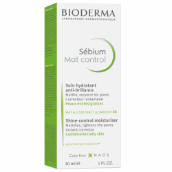 Fluid hidratant matifiant Sebium Mat Control, 30 ml, Bioderma