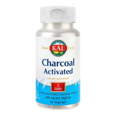 Charcoal Activated (Carbune medicinal) 280 mg Kal, 50 capsule - Secom