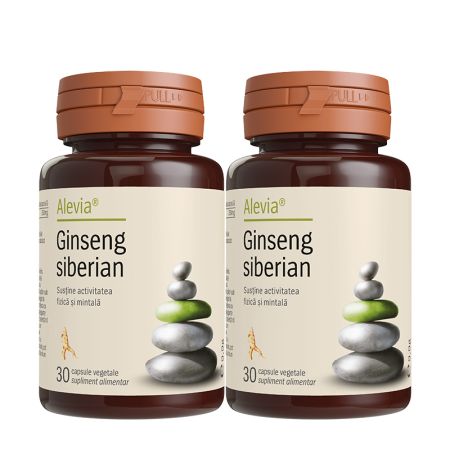 Pachet Ginseng Siberian, 30 comprimate, Alevia (1+1)
