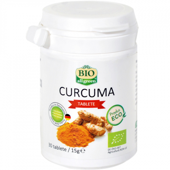 Curcuma, 30 tablete, Bio All Green