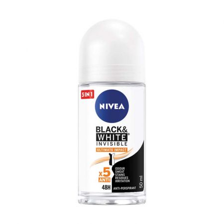 Deodorant roll-on Black & White Invisible Ultimate Impact, 50 ml - Nivea