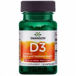Vitamina D3 1000 UI, 30 capsule, Swanson
