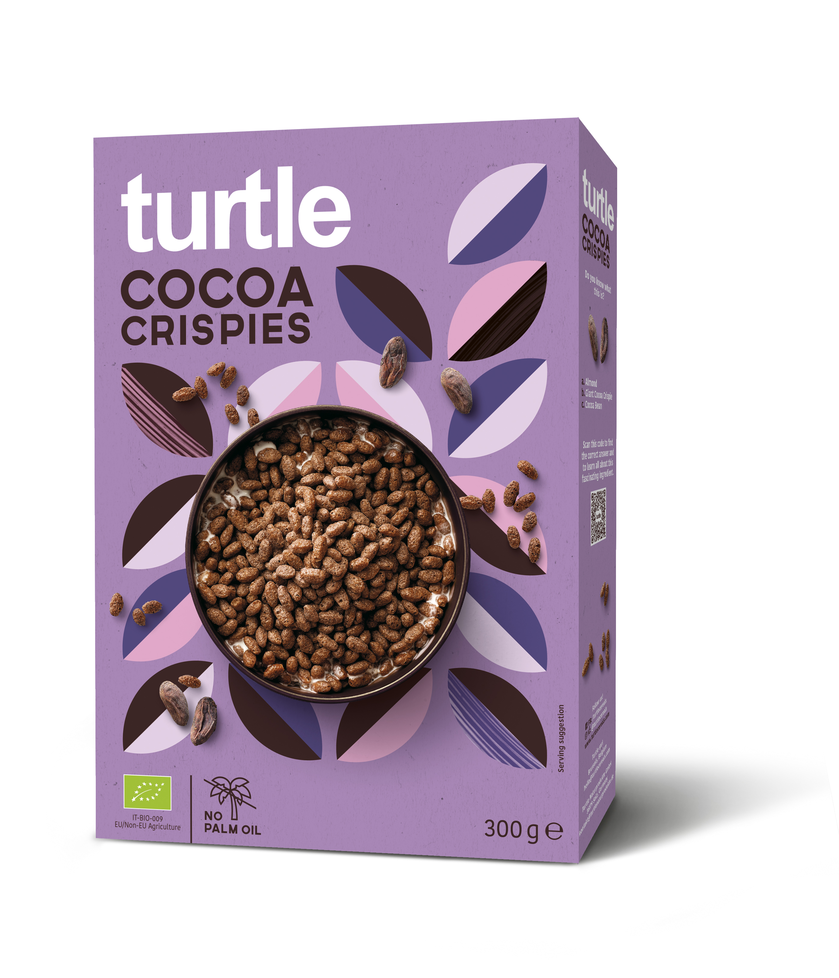 Cereale Bio de orez crocante cu cacao, 300 g, Turtle