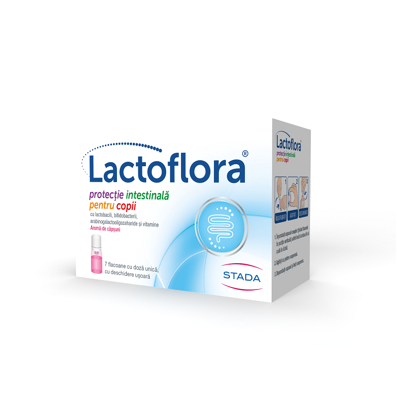 Protector intestinal pentru copii Lactoflora, 7 x 7 ml, Stada
