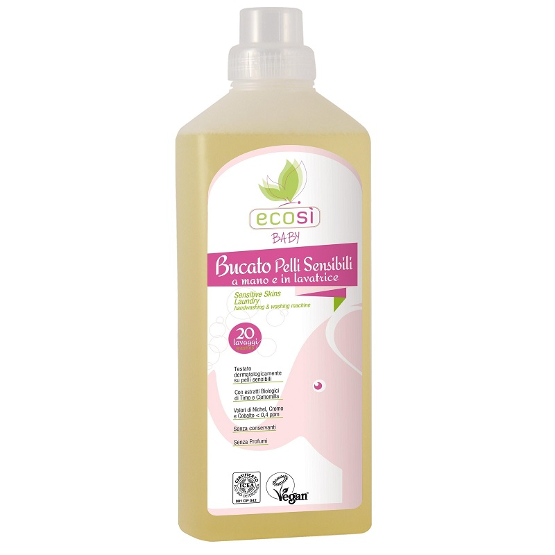 Detergent lichid pentru piele sensibila, 1000 ml, Ecosi Baby 