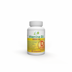 Vitamina D3 Forte 2000 UI, 60 comprimate, Justin Pharma