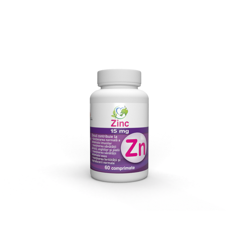 Zinc 15 mg, 60 comprimate, Justin Pharma