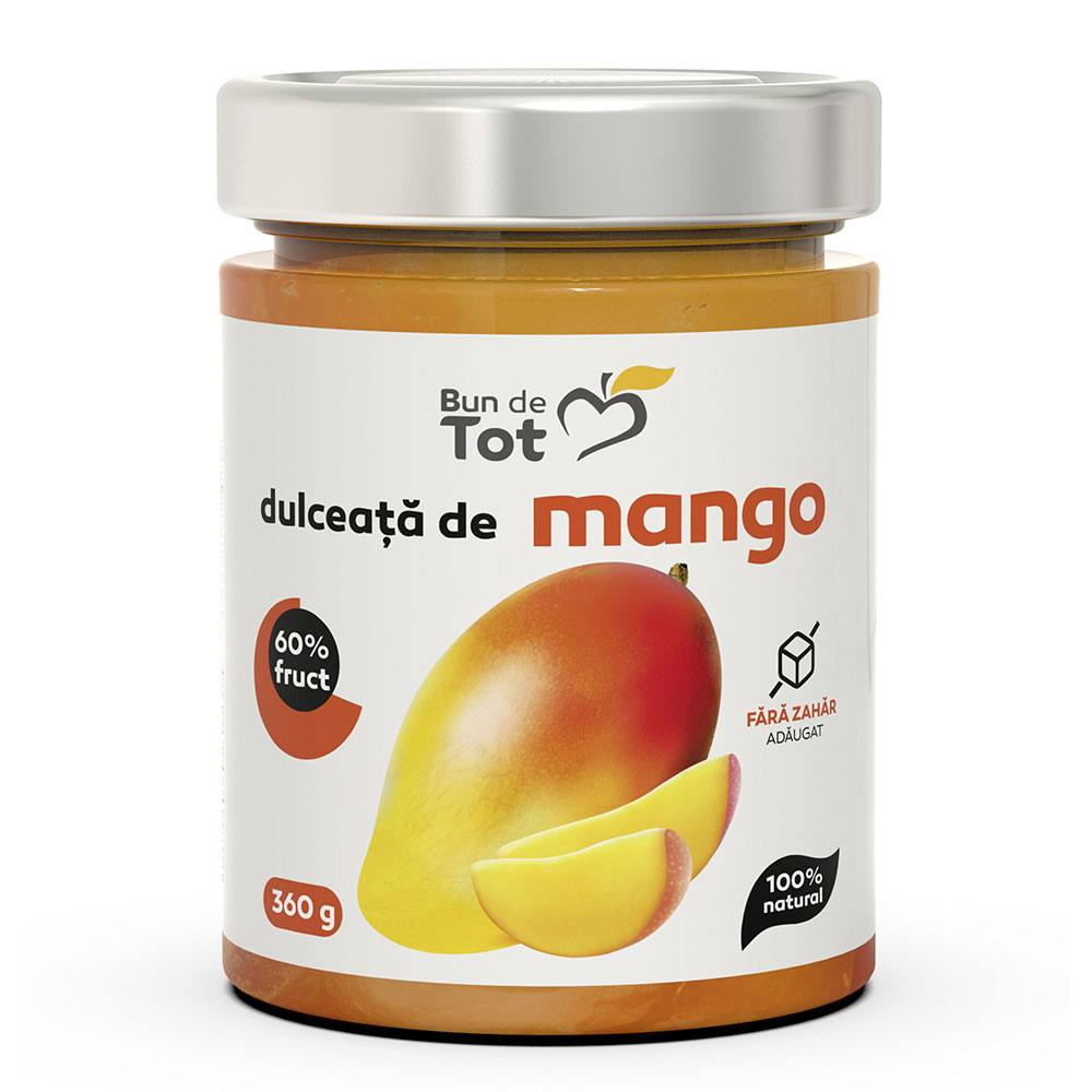 Dulceata de mango, fara zahar, 360g, Dacia Plant