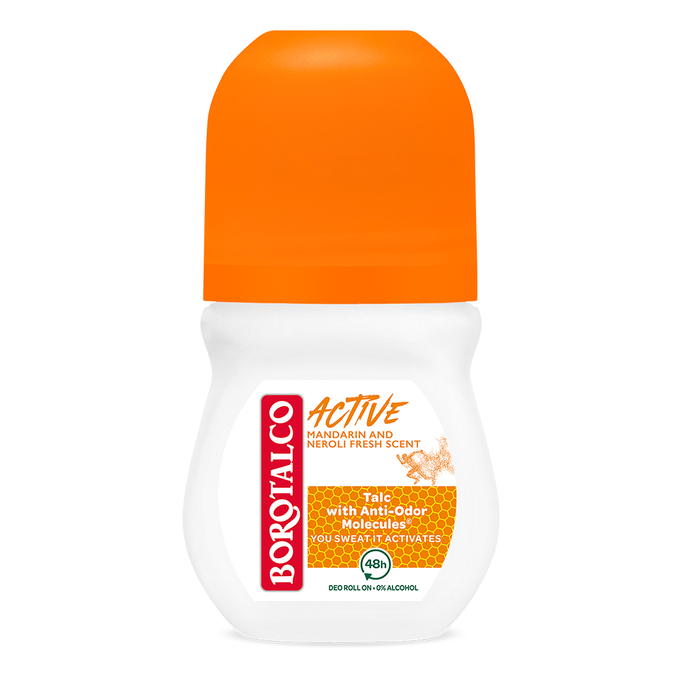 Deodorant roll-on Active Mandarine si Neroli, 50 ml, Borotalco