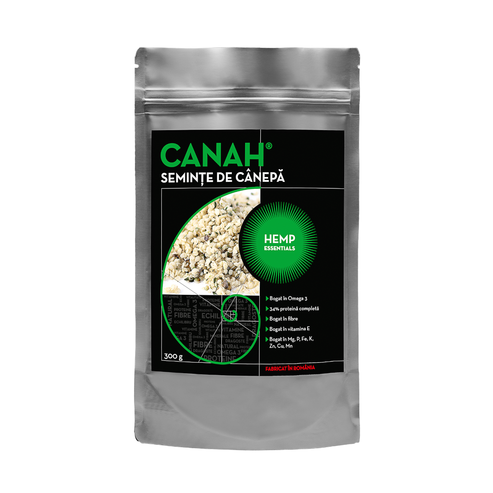Seminte de Canepa fara gluten, 300 g, Canah