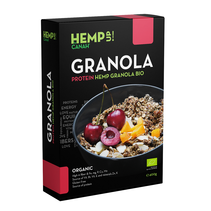 Granola Bio fara gluten Protein Hemp, 400 g, Canah