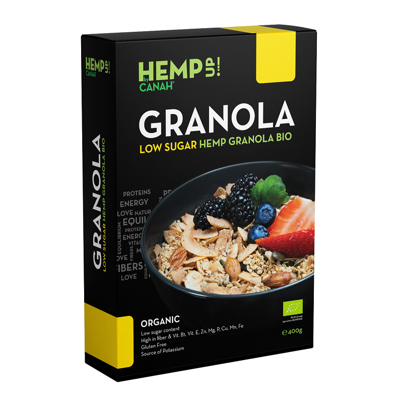 Granola Bio Low Sugar Hemp, 400 g, Canah