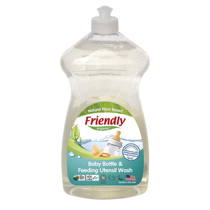Detergent organic pentru spalare biberoane si vase, 739 ml, Friendly Organic