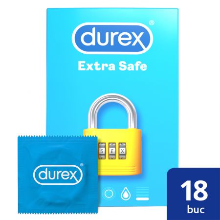 Prezervative Extra Safe, 18 bucati - Durex