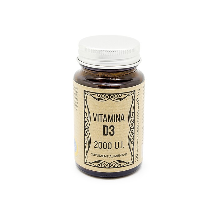 Vitamina D3 2000 UI, 100 comprimate filmate, Remedia