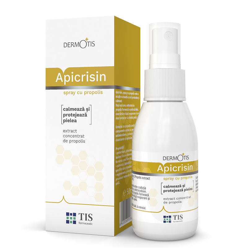 Spray cu propolis Apicrisin-D, 50 ml, Tis Farmaceutic